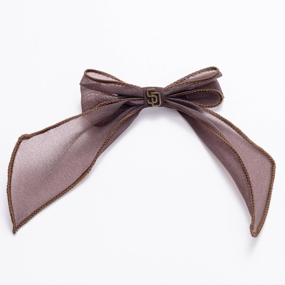 Bijoux Sport by Luv Aj MLB Sheer Bow "San Diego Padres" - Brown