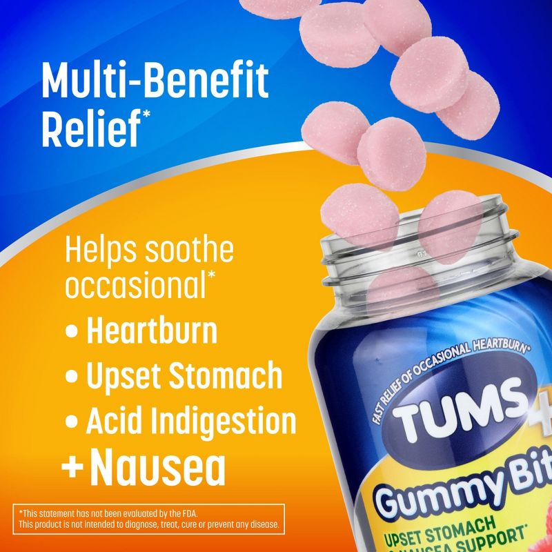Tums + Upset Stomach &#38; Nausea Support Gummy Bites - Ginger Berry - 45ct, 3 of 7