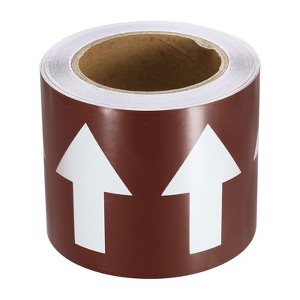 Unique Bargains 360 Degree Visibility Directional Flow Arrow Tape for Pipe Flow Labeling - 1 of 4