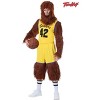 HalloweenCostumes.com Medium Men Fun Costumes Teen Wolf Costume for Men | Teen Wolf Jersey, Werewolf Costume Wolf Costume For Men, Brown/Yellow - 4 of 4