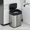 SEVOBAL Indoor Trash Cans Modern 3.2 Gallon Trash Can Touchless Sensor Motion Bin Automatic Smart Office Bedrooms Kitchen, Silvery, 10.3"*7.8"*14" - 4 of 4