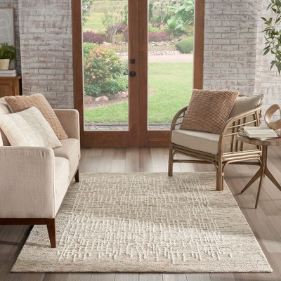 Handmade Beige/Multi Wool Tufted 5' x 7' Area Rug