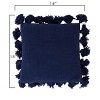Storied Home Woven Cotton Slub Pillow with Tassels - 2 of 4