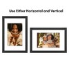 Americanflat 11x17 Picture Frame - Use as 8x12 Frame with Mat or Display 11x17 Photo Without Mat - Hudson Collection - Black - 4 of 4