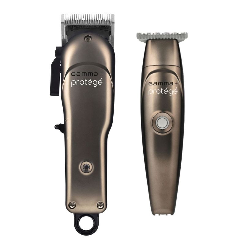 GAMMA+ Protg Professional Supercharged Low Noise Cordless Hair Clipper and Trimmer Combo Set, 1 of 12