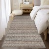 Washable Hallway Runner Rug Modern Abstract Accent Carpet Non-Slip Backing Non-Shedding Contemporary Striped Transitional Rug Runner - 2 of 4