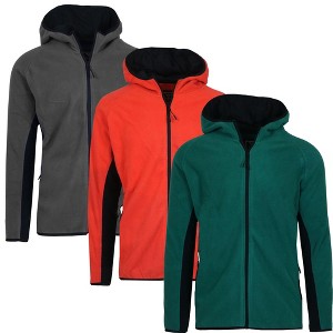 Galaxy Q-Active Men's Polar Fleece Tech Zip Hoodie-3 Pack - 1 of 1