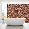 Grungis Matrix Metal Decorative Patio Screens,Freestanding Privacy Fence Panels Screen for Deck Balcony Patio,Leaf Shape,76" H×48" W - 4 of 4