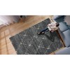 Airsurfer Trellis Area Rug in Grey and Cream,High Pile Rug for High Traffic Areas - 3 of 4