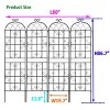 Tall Metal Garden Arch Trellis, Plant Support for Climbing Roses, Cucumbers and Flowers – The Pop Home - 4 of 4
