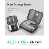 LUGGEX Carry on Luggage with Spinner Wheels, Lightweight Expandable Suitcase, 2 Piece Set(14/20), Teal - 4 of 4