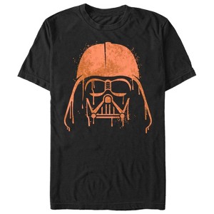 Men's Star Wars Halloween Vader Helmet Spray-Paint T-Shirt - 1 of 4