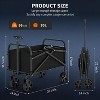 Foldable Collapsible Wagon Cart, 66 lbs Load Utility Pull Wagon with Cup Holders, Adjustable Handle, All-Terrain Wheels - 2 of 4