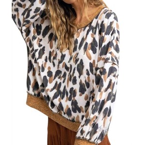 Women's Monique Brushstroke Print Sweatshirt - Ces Femme - 1 of 3