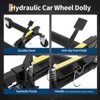 Hydraulic Car Wheel Dolly Jack Set of 2, Heavy Duty 1500 LBS Car Wheel Dolly Vehicle Skates Positioning with Foot Pedal for Auto Tire Repairing - 3 of 4