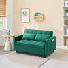 TiramisuBest 55"green velvet sofa, elegant with convenient pockets, clever interpretation of the three-in-one conversion art - 3 of 4