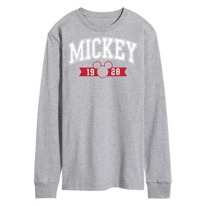 Men's - Disney - Mickey 1928 Collegiate Long Sleeve Graphic T-Shirt - 1 of 4