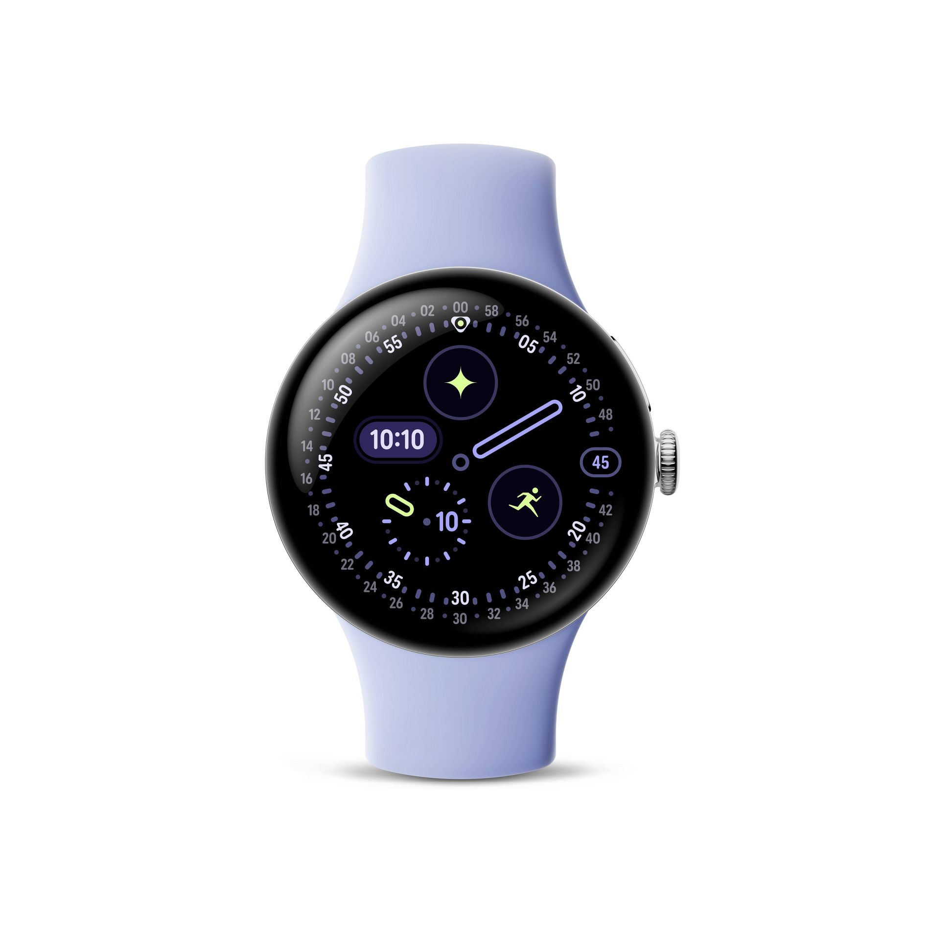 Google Pixel Watch 4 LTE 41mm Smartwatch - Polished Silver/Iris