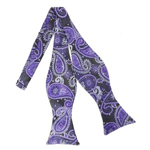 Men's Paisley 2.75" x 4.75" Adjustable 16" - 22" Self-Tie Bow Tie - 1 of 3