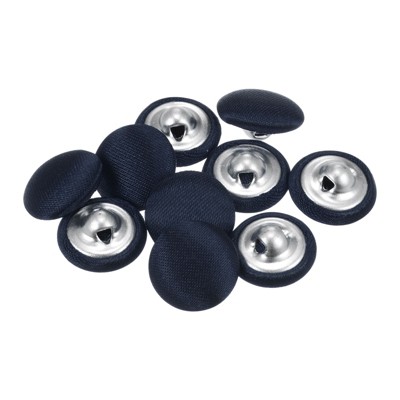 Unique Bargains Blouses Sweater Round Aluminum Cotton Fabric Cloth Covered Buttons 10 Pcs