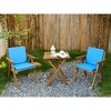 ARTPLAN Outdoor Chair Cushions for Patio Furniture, Waterproof Outdoor Cushions, Round Corner Patio Chair Cushions Set of 4 with Ties,17"x16"x2" - 2 of 4