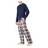 SLEEPHERO Men’s Pajama Set 2 Piece PJ with Henley Long Sleeve Tee and Flannel Pants - 2 of 4