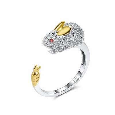 Store Cute Sterling Silver Bunny Fantasy Ring. E567