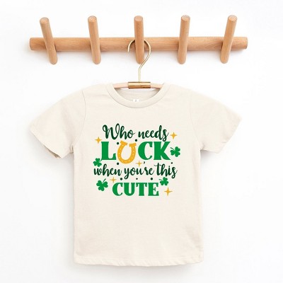 The Juniper Shop Who Needs Luck Toddler Short Sleeve Tee