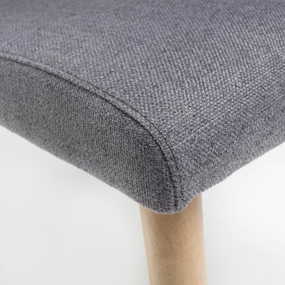 Katherine Mid-Century Oak and Dark Grey 5-Piece Dining Set