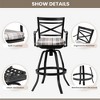 Pellebant Outdoor Cast Aluminum Swivel Bar Stool with Sunbrella Cushion - 4 of 4