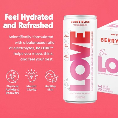 Be Love Berry Bliss Lightly Flavored Still Electrolyte Drink 4pk/12 fl oz