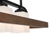 Possini Euro Design Spearhead Black Wood Linear Pendant Chandelier 42" Wide Modern White Glass 4-Light Dining Room Kitchen Island - 3 of 4