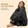 Catalonia Women's Casual Blanket Hoodie Sweatshirt, Cozy Fleece Blanket Pullover Sweater with front Pocket, Clothing Cozy Gift for Wife Woman - 3 of 4
