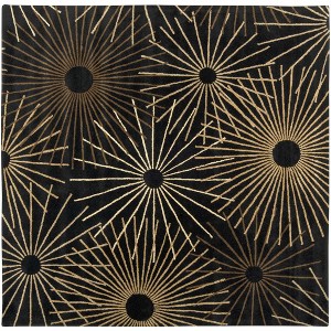 Hauteloom Clover Black Modern Wool Rug - 1 of 4