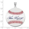 Black Bow Jewelry Sterling Silver Rich GOOSE Gossage Signature LG Enaml Baseball Pendant - 4 of 4