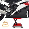 Motorcycle Scissor Jack Lift, Portable Bike Rack with Dolly and Hand Crank, 1100 LBS Capacity, Bikes Garage Repair Hoist Stand for Motorcycles red - 3 of 4
