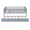 NicBex Twin Size Modern Wooden Daybed with Trundle, Guardrail & Open Storage for Bedroom and Living Room - 4 of 4
