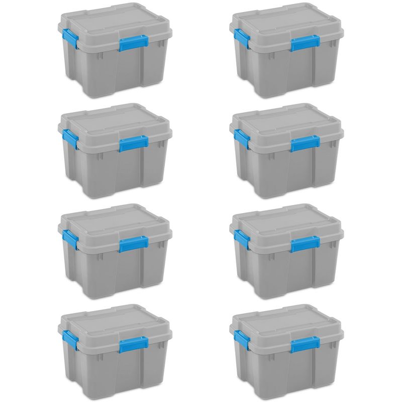 Sterilite Heavy Duty Plastic Gasket Tote Stackable Storage Container Box with Lid and Latches for Home Organization, 1 of 10