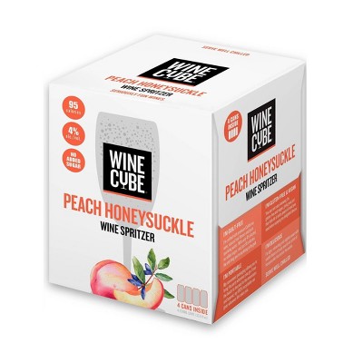 Peach Honeysuckle Wine Spritzer - 4pk/250ml Cans - Wine Cube™