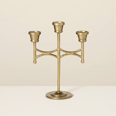 Oversized Metal outlets Candelabra Antique Brass - Hearth & Hand