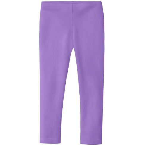 City Threads Usa-made Girls Soft 100% Cotton Solid Colored Leggings