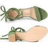Allegra K Women's Back to College Open Toe Lace Up Chunky High Heels Strappy Sandals - 4 of 4