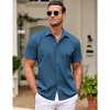 COOFANDY Men's Cuban Guayabera Shirt Short Sleeve Button Down Shirts Casual Summer Beach Shirts - 4 of 4