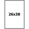 PosterPalooza | Textured Grey Picture Frame - UV Acrylic, Foam Board Backing, Hanging Hardware - 2 of 4