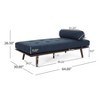 NicBex Mid-century Chaise Lounge for Kids and Adults, Comfy Bean Bag Chair for Adults in Living Room - 2 of 4