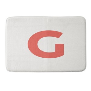 Deny Designs April Lane Art Block Monogram Memory Foam Bath Mat - 1 of 4