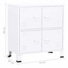 vidaXL Storage Chest White Steel, plastic 29.5x15.7x31.5 in - 3 of 4