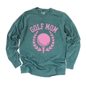 Simply Sage Market Women's Golf Mom Tee Long Sleeve Garment Dyed Tee - 1 of 4