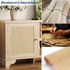 Rattan TV Stand Fits TV's Up to 70 Inches, Entertainment Center with 2 Cabinets and Open Shelves, Wooden Media Console Table for Living Room - 4 of 4