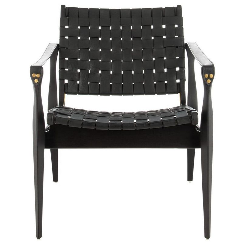 Dilan Leather Safari Chair  - Safavieh, 1 of 10